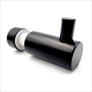 Single brass chrome robe hook for glass shower doors and panels