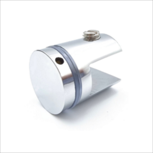 25mm brass chrome glass shelf holder for no-hole glass-to-glass installation