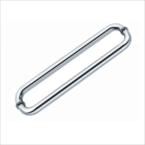 425mm round back-to-back chrome pull handle for glass doors and frameless showers
