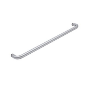 600mm round chrome towel rail with decorative finials for bathroom and shower installations