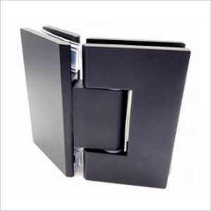 135° black stainless steel glass-to-glass hinge for frameless glass doors