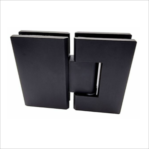 180° black stainless steel glass-to-glass hinge for frameless glass doors