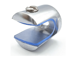 25mm brass chrome glass shelf holder for no-hole glass-to-wall installation