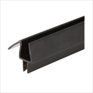 Black double fin drip and wipe seal for 8-10mm glass, 3m length