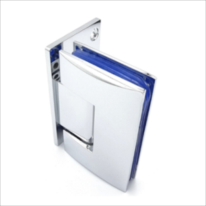 90° zinc chrome-plated wall-mounted half back hinge for glass doors