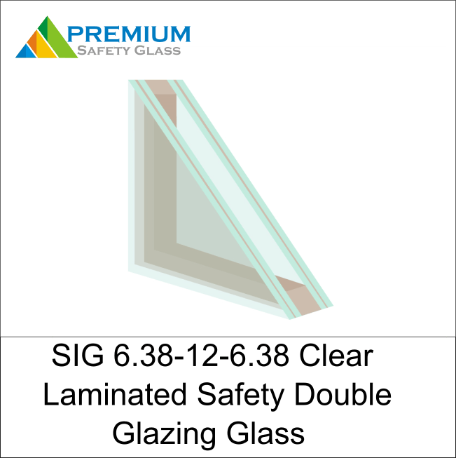 SIG 6.38mm-12-6.38mm clear laminated safety glass double glazing